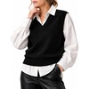 image:imageAvanova Women V Neck Sweater Vest Sleeveless Sweater Ribbed Knit Tank Top for Business Casual WorkBlack