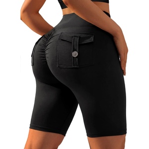 image:imageAvanova Women Booty Biker Shorts with Pockets Scrunch Butt Lifting Shorts Knee Length for Gym Workout AthleticBlack