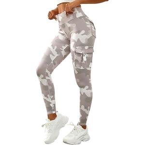 image:imageAvanova Women Camo Cargo Leggings High Waisted Yoga Workout Gym Pants with PocketsCamo