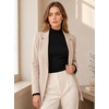 image:imageAvanova Women Mock Neck Long Sleeve Top Lettuce Trim Slim Fitted Casual ShirtBlack