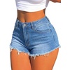 image:imageAvanova Women Jean Shorts Stretchy Denim Micro Booty Shorts Distressed Cut Off Hot Pants with Frayed HemBlue
