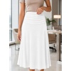 image:imageAvanova Women Ruched High Waist Midi Skirt Flowy A Line Below Knee Dressy Casual SkirtsWhite