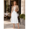 image:imageAvanova Women Ruched High Waist Midi Skirt Flowy A Line Below Knee Dressy Casual SkirtsWhite