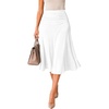 image:imageAvanova Women Ruched High Waist Midi Skirt Flowy A Line Below Knee Dressy Casual SkirtsWhite