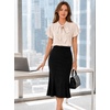 image:imageAvanova Women Color Block V Neck Short Sleeve Blouses Shirts Work Elegant Dressy TopsBeige