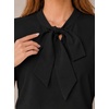 image:imageAvanova Women Color Block V Neck Short Sleeve Blouses Shirts Work Elegant Dressy TopsBlack