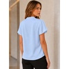image:imageAvanova Women Color Block V Neck Short Sleeve Blouses Shirts Work Elegant Dressy TopsBlue