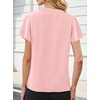 image:imageAvanova Women Color Block V Neck Short Sleeve Blouses Shirts Work Elegant Dressy TopsPink
