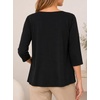 image:imageAvanova Women 34 Sleeve Open Front Cardigan Lightweight Cardigans Work Business Casual TopsBlack