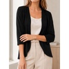 image:imageAvanova Women 34 Sleeve Open Front Cardigan Lightweight Cardigans Work Business Casual TopsBlack