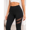 image:imageAvanova Women Mesh Flare Leggings Bootcut Yoga Pants Stretch Workout Pants with Sheer Thigh Panel for Gym PilatesBlack