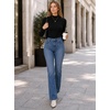 image:imageAvanova Women Mock Neck Pullover Sweater Ribbed Knit Slim Fit Long Sleeve Work CasualBlack
