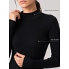image:imageAvanova Women Mock Neck Pullover Sweater Ribbed Knit Slim Fit Long Sleeve Work CasualBlack