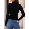 image:imageAvanova Women Mock Neck Pullover Sweater Ribbed Knit Slim Fit Long Sleeve Work CasualBlack