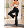 image:imageAvanova Women Scrunch Butt Bootcut Leggings Ruched Pockets Yoga Pants Flare Leggings for Yoga ActivewearBlack