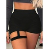 image:imageAvanova Women Sexy Scrunch Butt Lifting Shorts with Garter Straps High Waisted Booty Shorts for Festival Night OutBlack