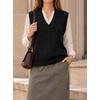 image:imageAvanova Womens V Neck Sweater Vest Sleeveless Ribbed Vest Knit Ribbed Pullover Top for Business Casual WorkBlack