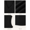 image:imageAvanova Womens V Neck Sweater Vest Sleeveless Ribbed Vest Knit Ribbed Pullover Top for Business Casual WorkBlack