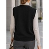 image:imageAvanova Womens V Neck Sweater Vest Sleeveless Ribbed Vest Knit Ribbed Pullover Top for Business Casual WorkBlack