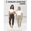 image:imageTapata Womens 19205 Inseam Capri Dress Pants HighWaist Pull on Straight Leg Capris for Office Business CasualTwill  Charcoal