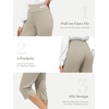 image:imageTapata Womens 19205 Inseam Capri Dress Pants HighWaist Pull on Straight Leg Capris for Office Business CasualTwill  Sandstone