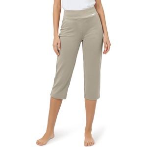 image:imageTapata Womens 19205 Inseam Capri Dress Pants HighWaist Pull on Straight Leg Capris for Office Business CasualTwill  Sandstone